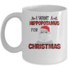 I Want A Hippopotamus For Christmas Hippo Buffalo Plaid Mug 11oz Mug White 600x.jpg