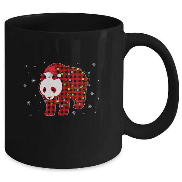 Red Plaid Panda Bear Christmas Lights Santa Hat Pajamas Mug 11oz Mug Black 4e286a5e 9329 4eb3 a48c c7e553c7be6d 600x 1.jpg