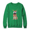 Funny Pug Christmas Tree Santa Reindeer Pajamas Crewneck Sweatshirt Irish Green 600x.jpg