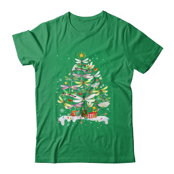 Dragonfly Bird Xmas Christmas Tree Lights Swarm Nymph Classic T Shirt Irish Green 600x.jpg