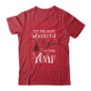 Its The Most Wonderful Time The Year Red Plaid Christmas Tree Classic T Shirt Red 600x.jpg