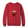 Red Plaid Hippopotamus Christmas Lights Santa Hat Pajamas Crewneck Sweatshirt Red 600x 2.jpg