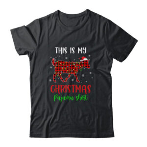 This Is My Christmas Pajama Shirt Goat Red Plaid Classic T Shirt Black 600x 1.jpg