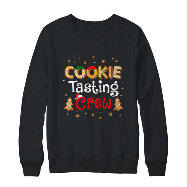 Christmas Cookie Tasting Crew Baking Holiday Crewneck Sweatshirt Black 600x.jpg