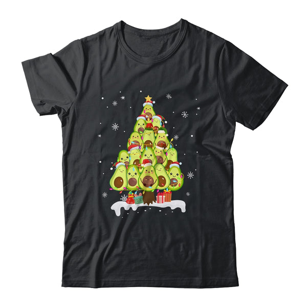 Avocado Tree Christmas Light Funny Christmas Vegans Gifts Classic T Shirt Black 600x 2.jpg