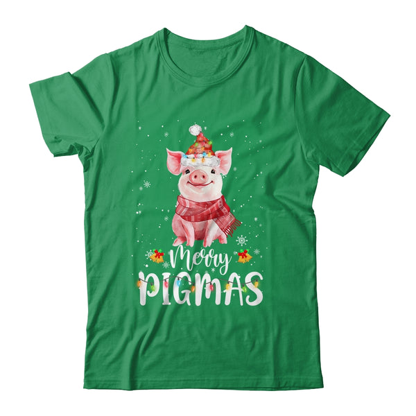 Merry Pigmas Funny Pig Christmas Pajama For Pig Lover Classic T Shirt Irish Green 600x.jpg