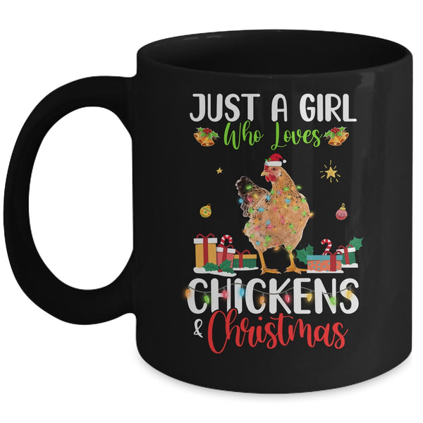 Just A Girl Who Loves Chickens And Christmas Funny Farmer Mug 11oz Mug Black 600x.jpg