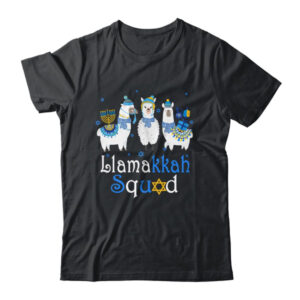 Llamakkah Squad Funny Jewish Hanukkah Gift Cute Llama Classic T Shirt Black 600x 1.jpg