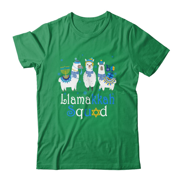Llamakkah Squad Funny Jewish Hanukkah Gift Cute Llama Classic T Shirt Irish Green 600x 1.jpg