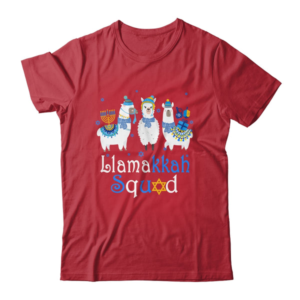 Llamakkah Squad Funny Jewish Hanukkah Gift Cute Llama Classic T Shirt Red 600x 1.jpg