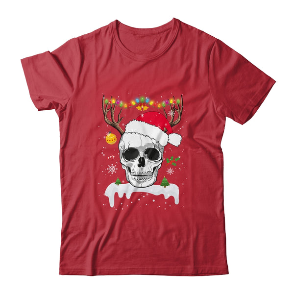 Skull Reindeer Christmas Funny Skulls Santa Hat Reindeer Classic T Shirt Red 600x 1.jpg
