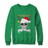 Skull Reindeer Christmas Funny Skulls Santa Hat Reindeer Crewneck Sweatshirt Irish Green 600x 1.jpg