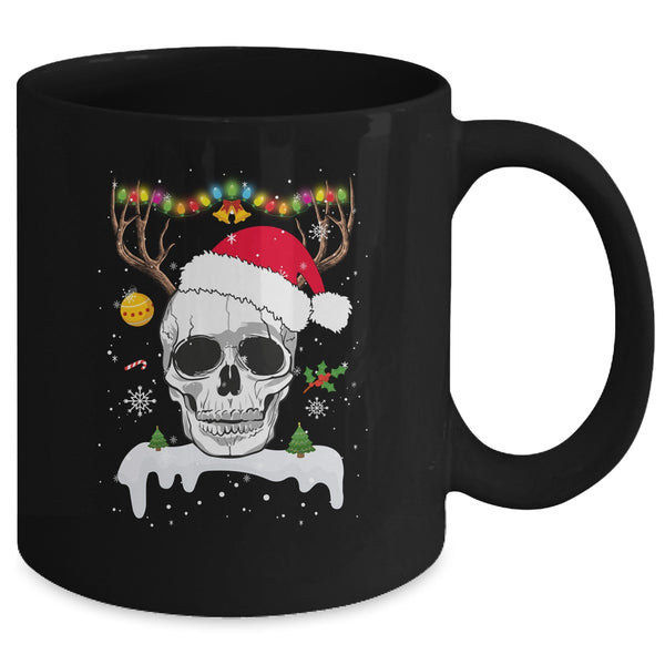 Skull Reindeer Christmas Funny Skulls Santa Hat Reindeer Mug 11oz Mug Black 6646dc35 55ce 4a58 8346 60b2362760f3 600x.jpg
