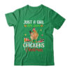 Just A Girl Who Loves Chickens And Christmas Funny Farmer Classic T Shirt Irish Green 600x.jpg