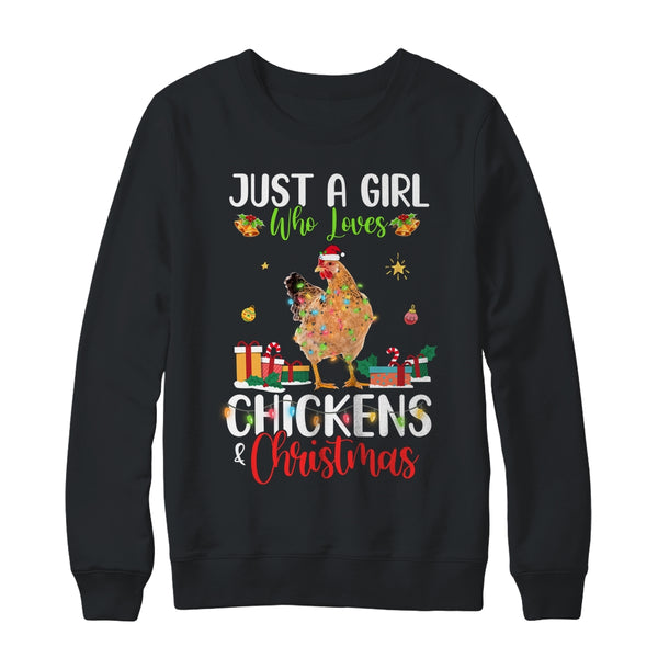 Just A Girl Who Loves Chickens And Christmas Funny Farmer Crewneck Sweatshirt Black 600x.jpg