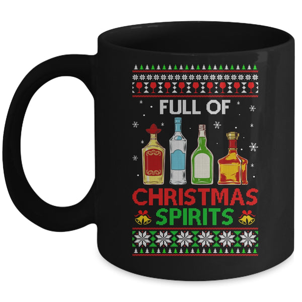 Full Of Christmas Spirits Funny Drinking Ugly Xmas Sweater Mug 11oz Mug Black 600x 2.jpg
