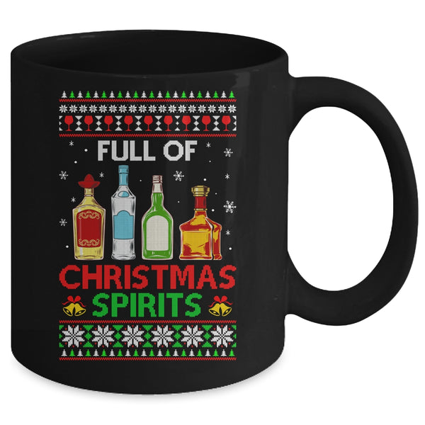 Full Of Christmas Spirits Funny Drinking Ugly Xmas Sweater Mug 11oz Mug Black cf822a59 e94a 485f a67a 5460900acf9a 600x 2.jpg