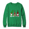 Three Gnomes Wearing Christmas Mask Buffalo Plaid Leopard Crewneck Sweatshirt Irish Green 600x.jpg