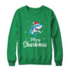 Merry Sharkmas Santa Christmas Sharks Lover Gift Crewneck Sweatshirt Irish Green 600x.jpg