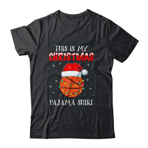 This Is My Christmas Pajama Shirt Gift For Basketball Lover Classic T Shirt Black 600x.jpg