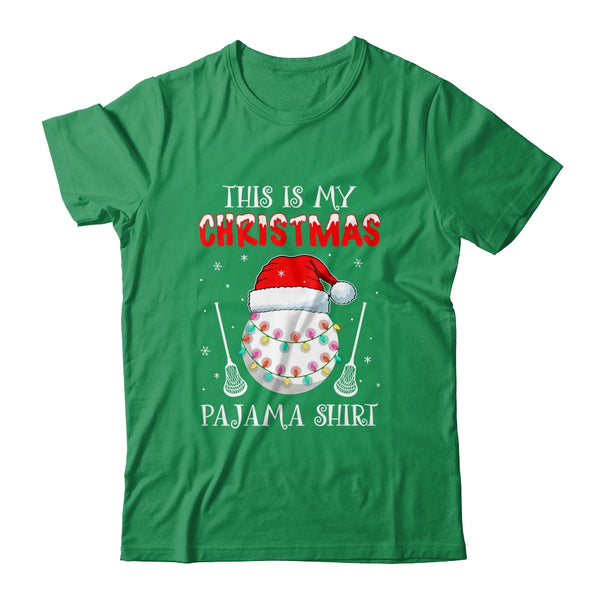 This Is My Christmas Pajama Shirt Gift For Lacrosse Lover Classic T Shirt Irish Green 600x.jpg