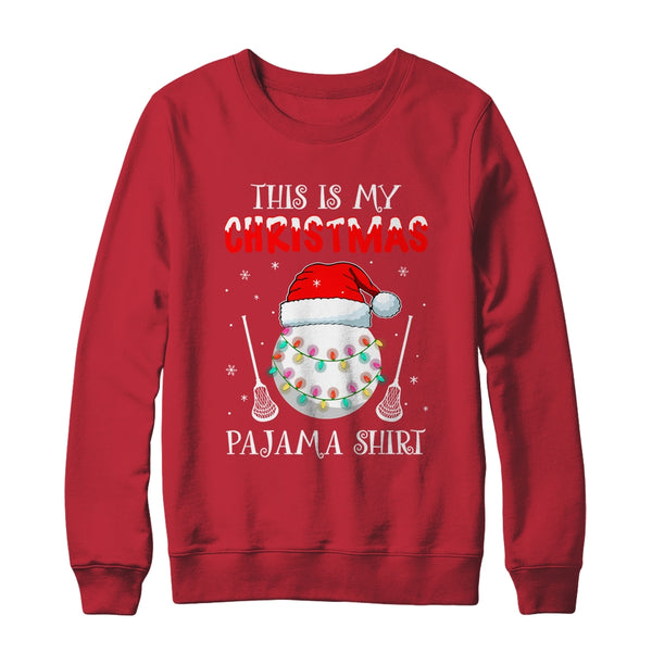 This Is My Christmas Pajama Shirt Gift For Lacrosse Lover Crewneck Sweatshirt Red 600x.jpg