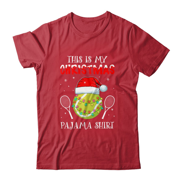 This Is My Christmas Pajama Shirt Gift For Tennis Lover Classic T Shirt Red 600x.jpg