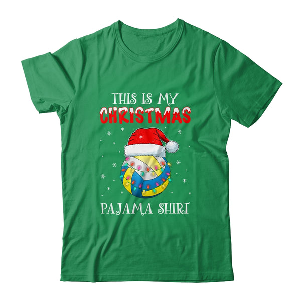 This Is My Christmas Pajama Shirt Gift For Volleyball Lover Classic T Shirt Irish Green 600x.jpg