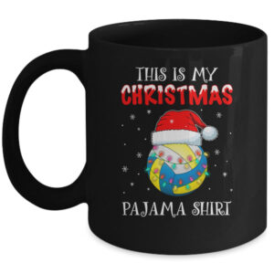 This Is My Christmas Pajama Shirt Gift For Volleyball Lover Mug 11oz Mug Black 600x.jpg