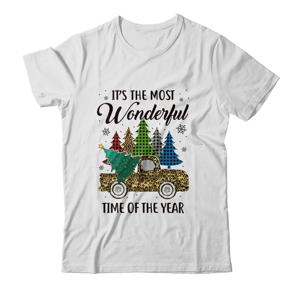 Its The Most Wonderful Time Of The Year Plaid Christmas Tree Classic T Shirt White 600x.jpg