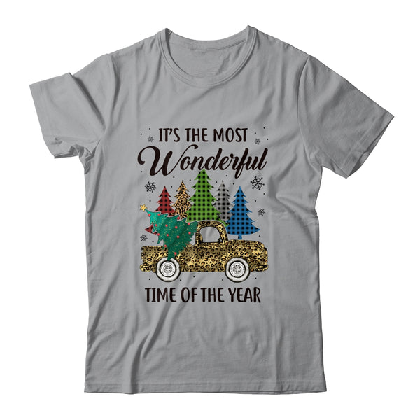 Its The Most Wonderful Time Of The Year Plaid Christmas Tree Classic T Shirt Sport Grey 600x.jpg