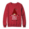 Bad Gnome Buffalo Plaid Matching Christmas Pajama Gift Crewneck Sweatshirt Red 600x.jpg