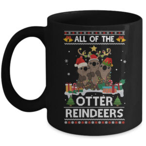 All Of The Otter Reindeer Ugly Christmas Sweater Gift Mug 11oz Mug Black 600x.jpg
