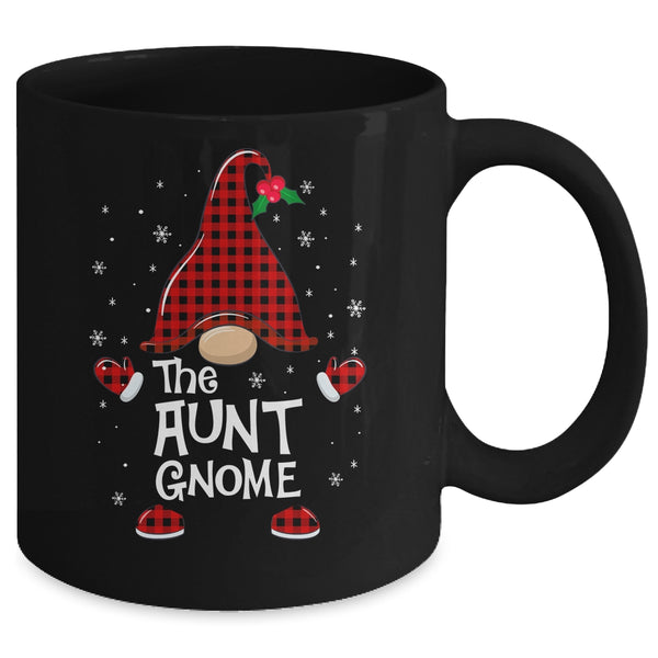 Aunt Gnome Buffalo Plaid Matching Christmas Pajama Gift Mug 11oz Mug Black 4e7193c2 99d1 4750 8d96 60acd879701c 600x.jpg