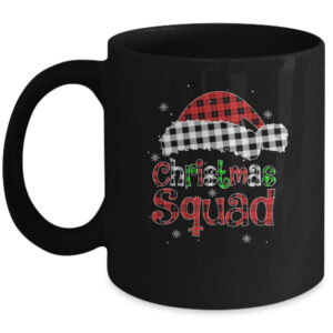 Christmas Squad Red Plaid Family Matching Christmas Pajama Mug 11oz Mug Black 600x.jpg