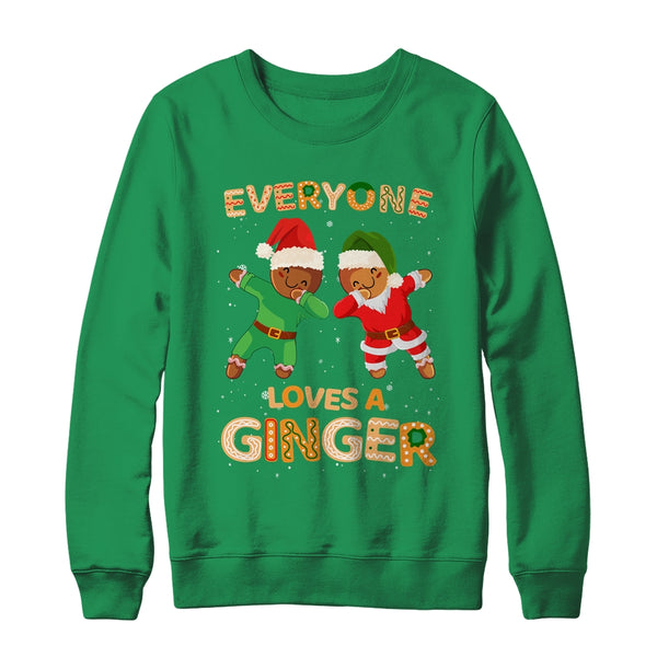 Everyone Loves A Ginger Funny Cute Gingerbread Christmas Crewneck Sweatshirt Irish Green 600x.jpg