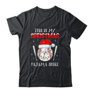 This Is My Christmas Pajama Shirt Gift For Baseball Lover Classic T Shirt Black 600x.jpg