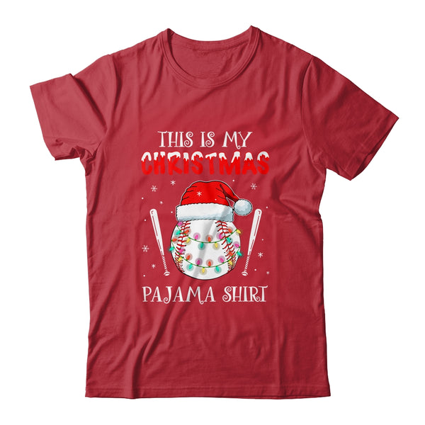 This Is My Christmas Pajama Shirt Gift For Baseball Lover Classic T Shirt Red 600x.jpg