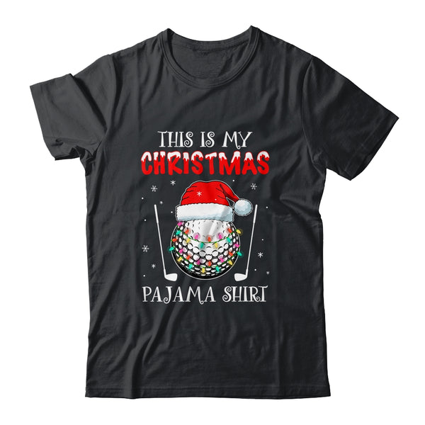 This Is My Christmas Pajama Shirt Gift For Golf Lover Classic T Shirt Black 600x.jpg