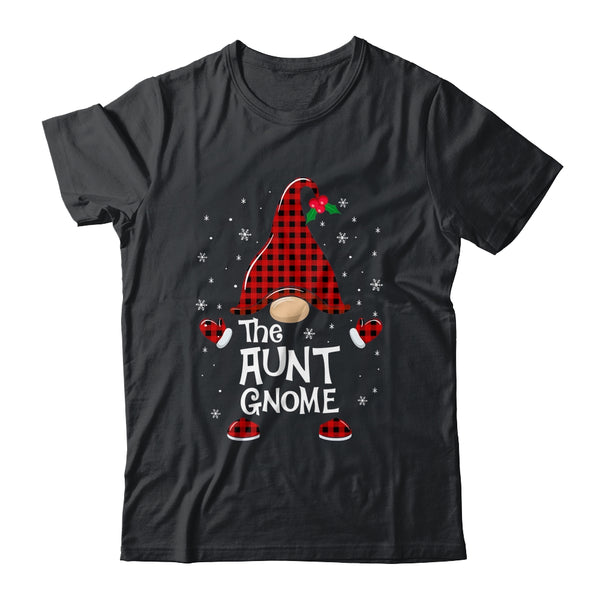 Aunt Gnome Buffalo Plaid Matching Christmas Pajama Gift Classic T Shirt Black 600x 1.jpg
