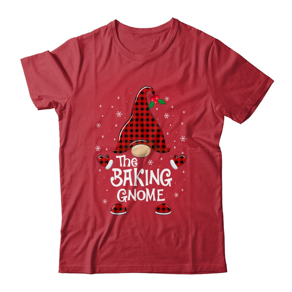 Baking Gnome Buffalo Plaid Matching Christmas Pajama Gift Classic T Shirt Red 600x 1.jpg