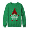 Baking Gnome Buffalo Plaid Matching Christmas Pajama Gift Crewneck Sweatshirt Irish Green 600x 1.jpg