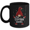 Cousin Gnome Buffalo Plaid Matching Christmas Pajama Gift Mug 11oz Mug Black 600x.jpg