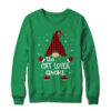 Cat Lover Gnome Buffalo Plaid Matching Christmas Pajama Gift Crewneck Sweatshirt Irish Green 600x.jpg