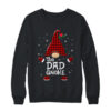 Dad Gnome Buffalo Plaid Matching Christmas Pajama Gift Crewneck Sweatshirt Black 600x.jpg