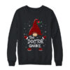 Doctor Gnome Buffalo Plaid Matching Christmas Pajama Gift Crewneck Sweatshirt Black 600x.jpg