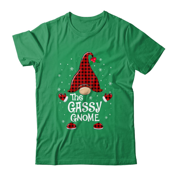 Gassy Gnome Buffalo Plaid Matching Christmas Pajama Gift Classic T Shirt Irish Green 600x.jpg