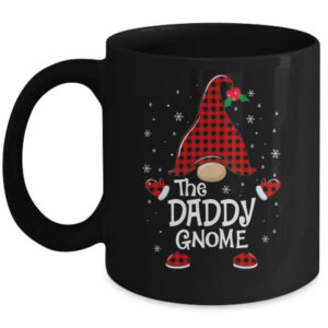 Daddy Gnome Buffalo Plaid Matching Christmas Pajama Gift Mug 11oz Mug Black 600x.jpg