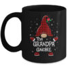 Grandpa Gnome Buffalo Plaid Matching Christmas Pajama Gift Mug 11oz Mug Black 600x.jpg