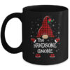 Handsome Gnome Buffalo Plaid Matching Christmas Pajama Gift Mug 11oz Mug Black 600x.jpg